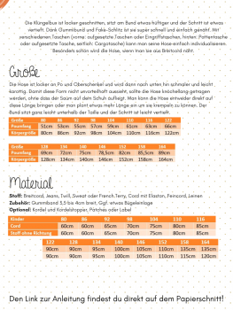 Preview: Lotte und Ludwig Papierschnittmuster  Klüngelbux Kids 80-164
